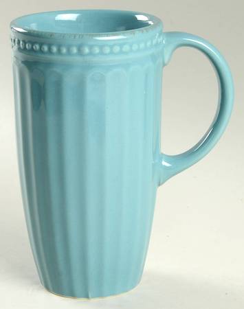 French Perle Groove Bluebell Tall Mug