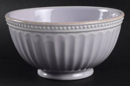 French Perle Groove Lilac Soup/Cereal Bowl