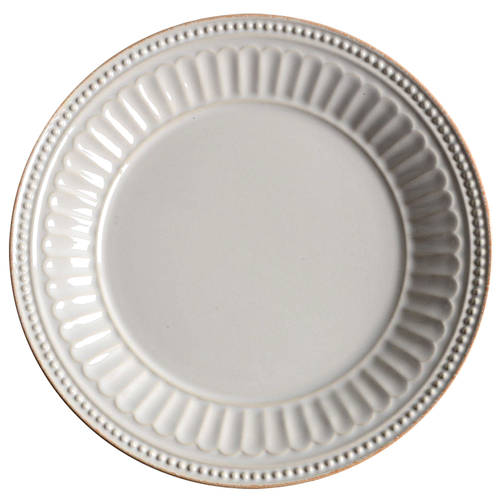 French Perle Groove White Salad/Dessert Plate