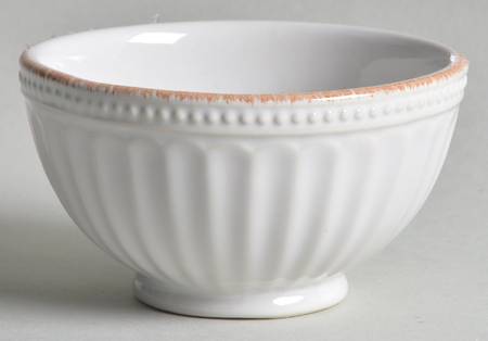 French Perle Groove White 4" Mini Bowl