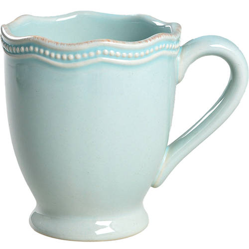 French Perle Bead Ice Blue Mug