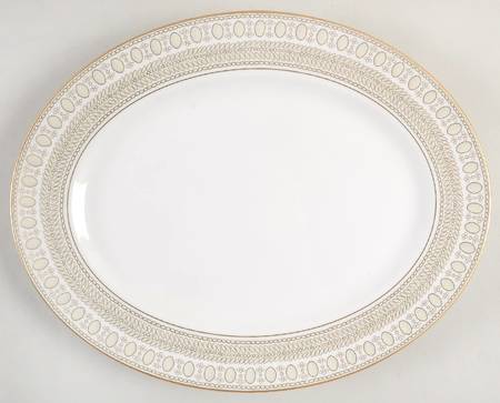 Gilded Pearl 13" Oval Serving Platter by Lenox