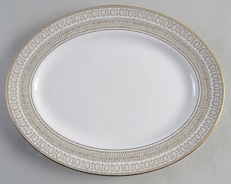 Gilded Pearl 13" Oval Serving Platter