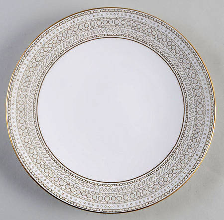 Gilded Pearl Accent Luncheon Plate