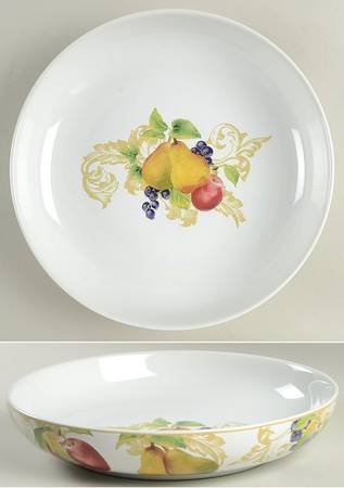 Garden Mural 12" Pasta Serving Bowl