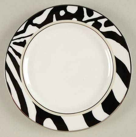 Zebras Platinum Bread & Butter Plate