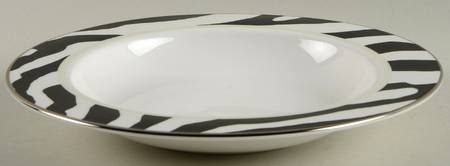 Zebras Platinum 9" Soup/Pasta Bowl