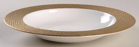 Mandarin Gold Large Rim Soup Bowl