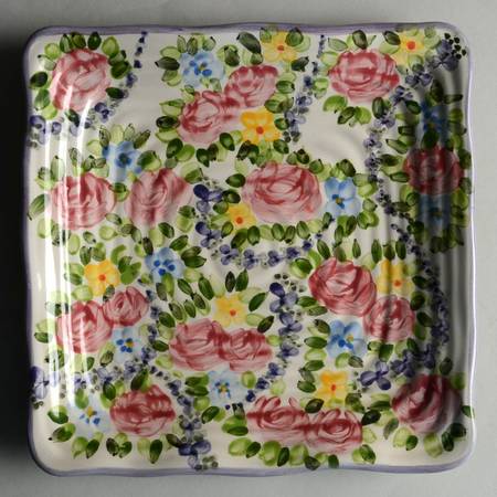 Rose Parade Square Salad Plate