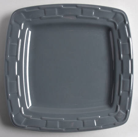 Woven Traditions-Pewter Gray Square Dinner Plate