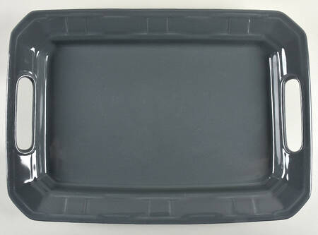 Woven Traditions-Pewter Gray 17" Handled Tray