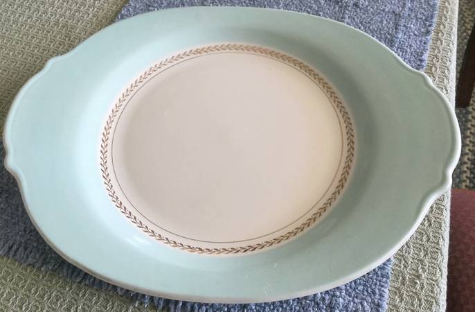 Diploma Araby Blue 13" Oval Serving Platter