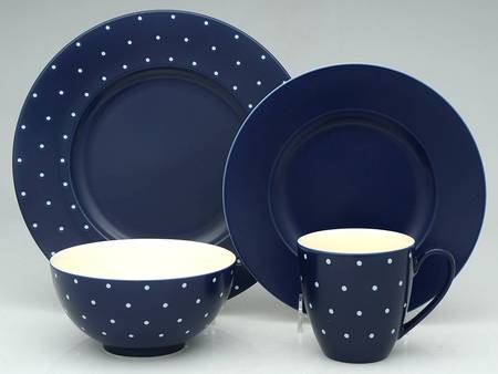 Larabee Dot Navy Blue 4 Piece Set