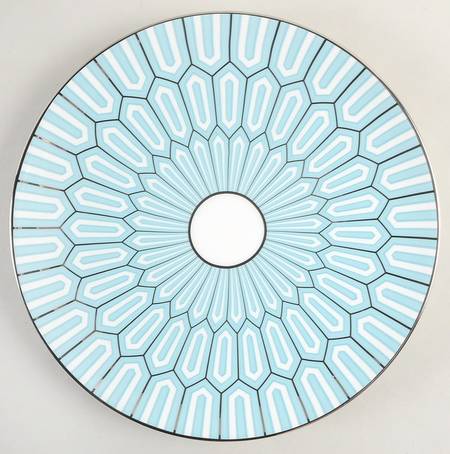 Clara Aqua Accent Luncheon Plate
