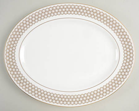 Prismatic Gold 13" Oval Serving Platter