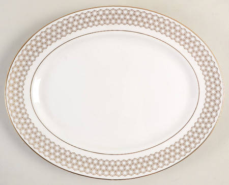 Prismatic Gold 13" Oval Serving Platter