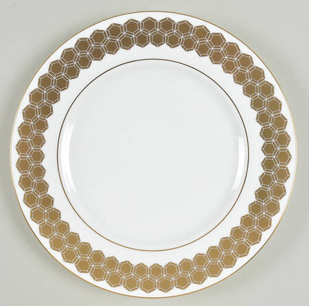 Prismatic Gold Accent Luncheon Plate