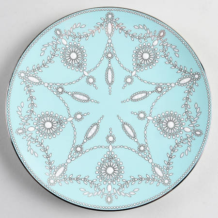 Empire Pearl Turquoise Accent Luncheon Plate