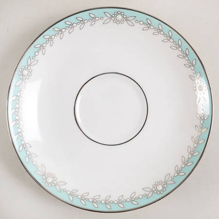 Empire Pearl Turquoise Saucer for Footed Cup