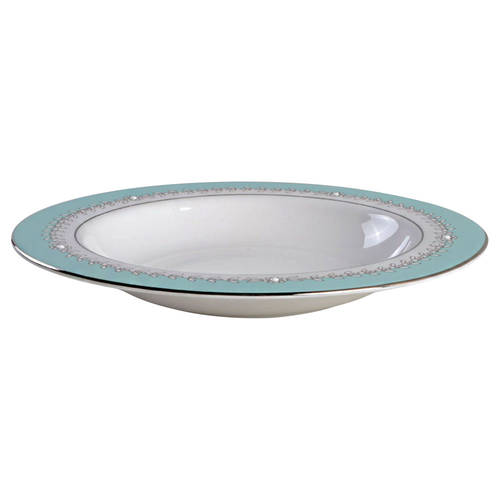 Empire Pearl Turquoise Large Rim Soup Bowl