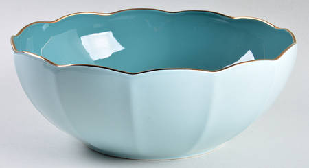 Marchesa Shades Teal 9" Round Serving Bowl