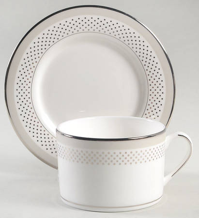 Whitaker Street Flat Cup & Saucer Set