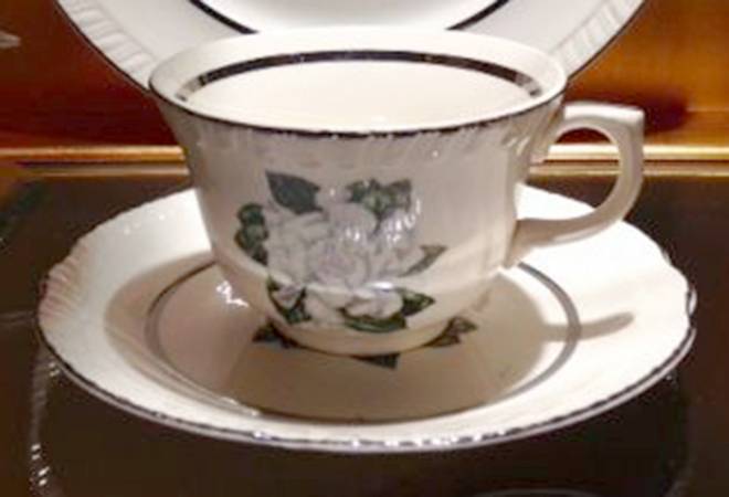 Corsage Flat Cup & Saucer Set