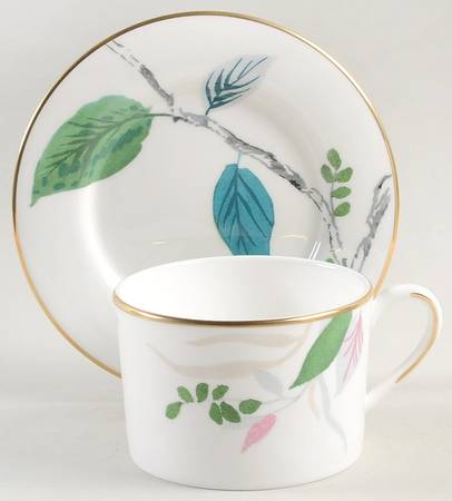 Birch Way Flat Cup & Saucer Set