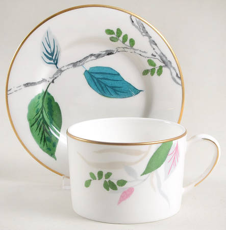 Birch Way Flat Cup & Saucer Set