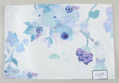 Indigo Watercolor Floral Cloth Placemat