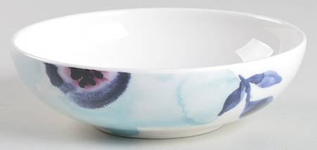 Indigo Watercolor Floral Fruit/Dessert (Sauce) Bowl