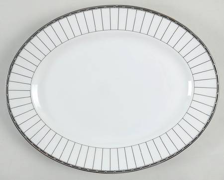 Platinum Onyx 13" Oval Serving Platter