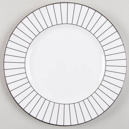 Platinum Onyx Accent Luncheon Plate