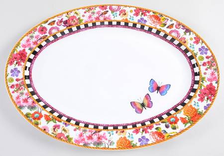 Isabelle Floral 16" Oval Serving Platter