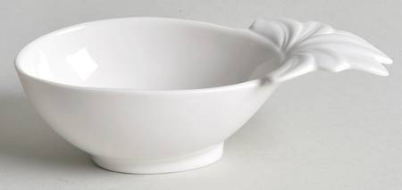 British Colonial Carved Figural Chip/Dip Bowl