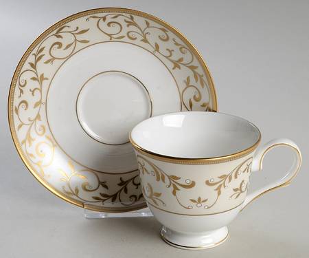 Opal Innocence Gold Footed Cup & Saucer Set