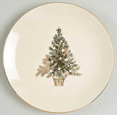 Golden Holidays Dessert/Pie Plate by Lenox