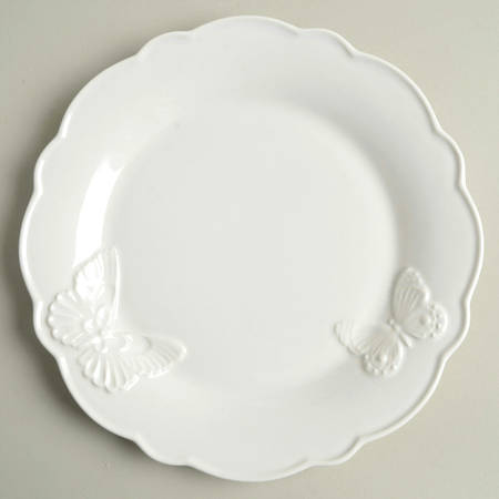 Butterfly Meadow Carved (Vanilla) Accent Salad Plate