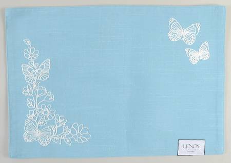Butterfly Meadow Carved (Blue) Cloth Placemat