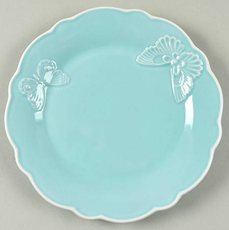 Butterfly Meadow Carved (Blue) Accent Salad Plate