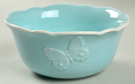 Butterfly Meadow Carved (Blue) 6" All Purpose Bowl