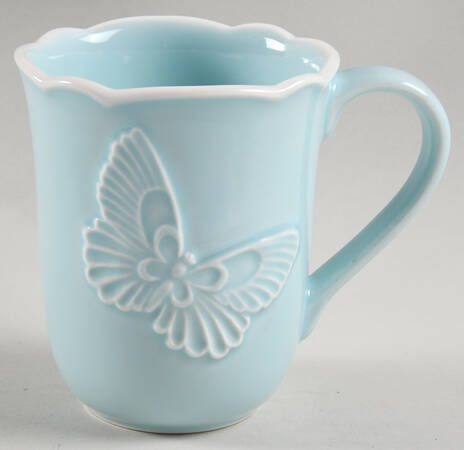 Butterfly Meadow Carved (Blue) Mug