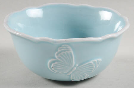 Butterfly Meadow Carved (Blue) Dessert Bowl