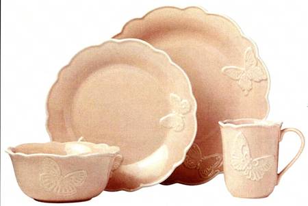 Butterfly Meadow Carved (Blush) by Lenox