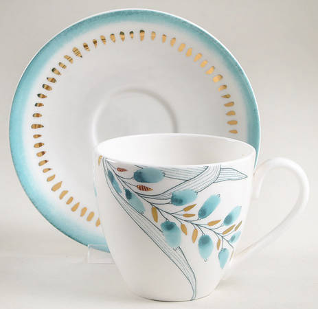 Goldenrod Flat Cup & Saucer Set