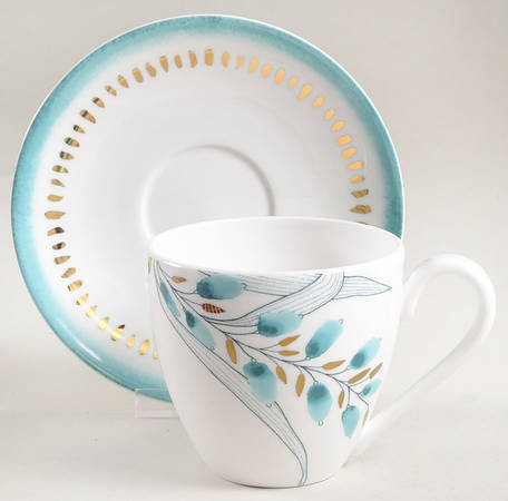 Goldenrod Flat Cup & Saucer Set