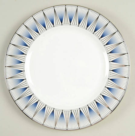 Geodesia Blue Salad Plate