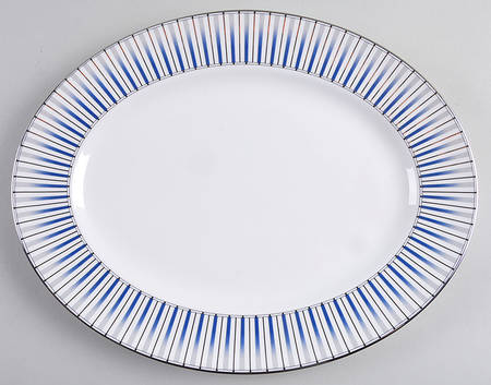 Geodesia Blue 13" Oval Serving Platter