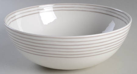 Charlotte Street North Grey Large Round Serving Bowl