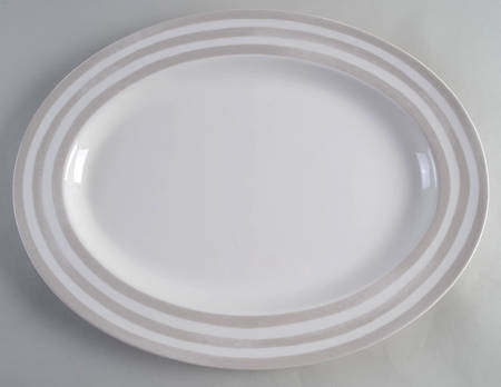 Charlotte Street North Grey 16" Oval Serving Platter